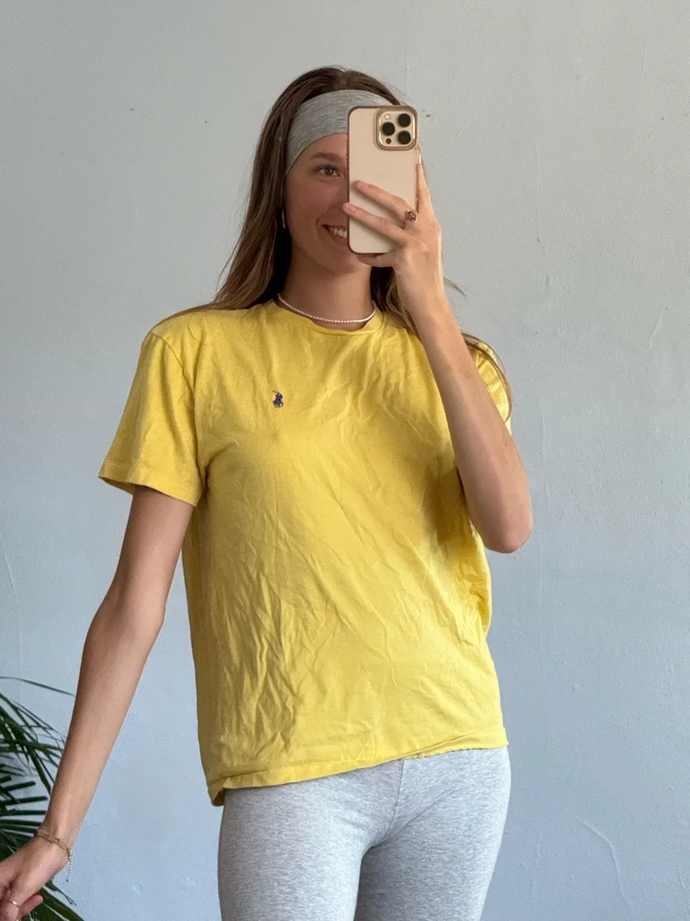Polo by Ralph Lauren Yellow Crewneck Tee with Signature Pony